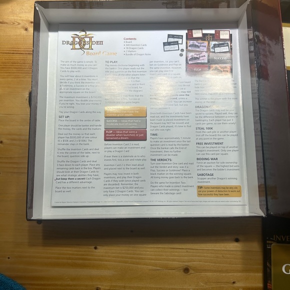 Dragons' Den Strategy Board Game - Black and Gold - Picture 7 of 8